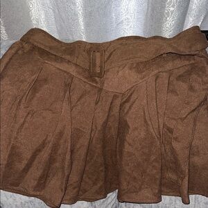 Brown Pleated Skirt Size 2X